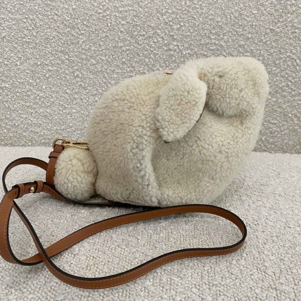 Authentic Loewe Rabbit Crossbody Bag Shearling Mini - Picture 1 of 8